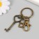 Browler Metal with a carbine "Key and a lock with a heart" bronze 8 cm