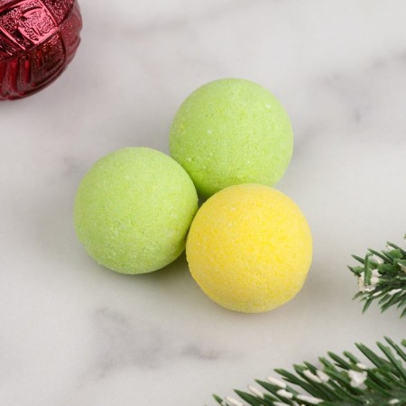 A set of bath bombs "Happy New Year!" 6 pcs 20 g, aroma apple and banana-1