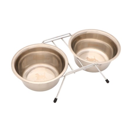 A set of 2 bowls on a stand, 2 x 800 ml-1