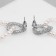 Earrings with pearls "bead" interweaving, silver color