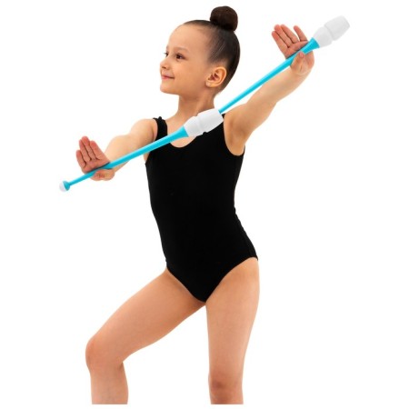 Bulas for rhythmic gymnastics inserted Grace Dance, 36 cm, white/blue color-2