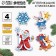 Application with stickers for the New Year. Christmas toys "New Year", New Year's set for creativity