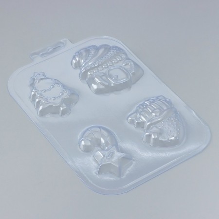 Form for chocolate and sweets Plastic "Gnomic houses", cell size 8.5 × 5 cm, color transparent color-2