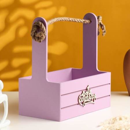 Box - wooden Kashpo 25x15x30 "September 1" Lilac-1