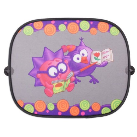 Curtain - screen on the Smeshariki side window SM/Win -012 Ezhik, 44x36cm, purple color, 2 pcs-1