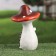 Garden figure "Hedgehog under fly agaric" 8x11x19cm ////