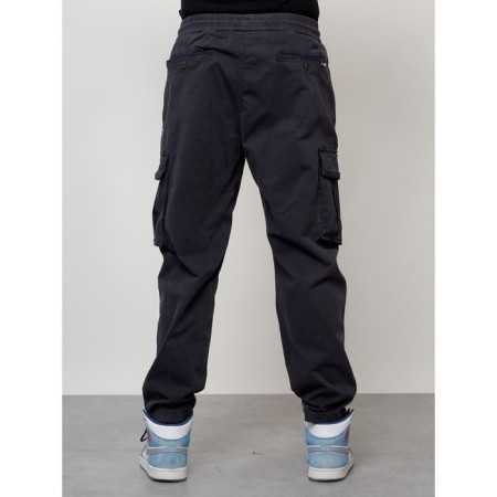 Cargo jeans men, size 46-48, dark gray color-3