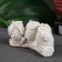 Figure "Three Owls on the pole" ivory, 10x6x5cm