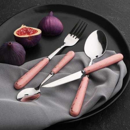 A set of four cutlery “Let every day be bright”, 20 x 14 cm-3