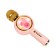 Portable karaoke microphone, 5 watts, 1200 mAh, LED, pink-golden