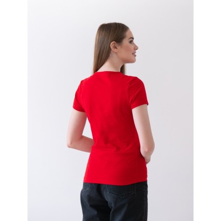 T -shirt female, size 50, red color-4