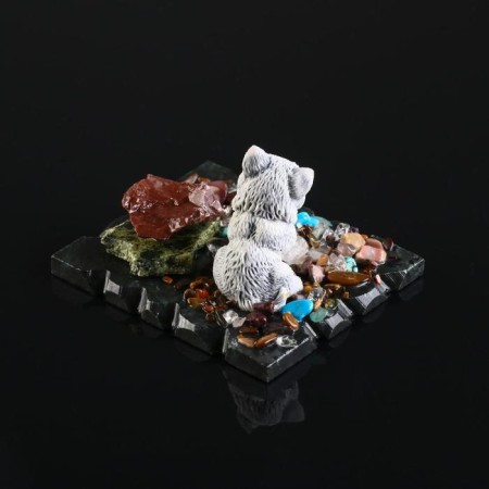 Souvenir "Kitten is washing", coil, marble-3