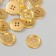 Buttons plastic 4 punctures "Golden" 2x2 cm set 20 pcs