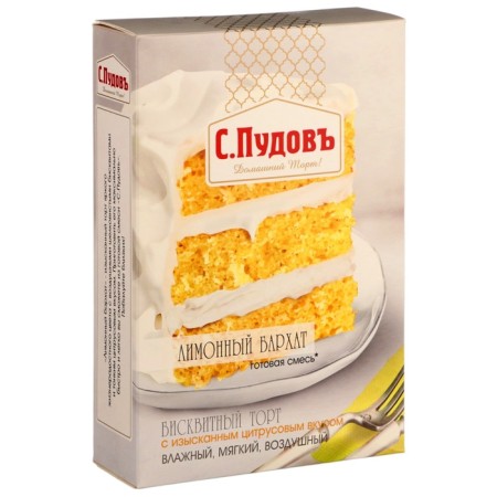 Lemon velvet cake S. Pudov, 0.4 kg