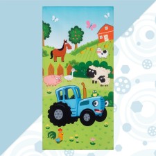 Towel Blue Blue Tractor 