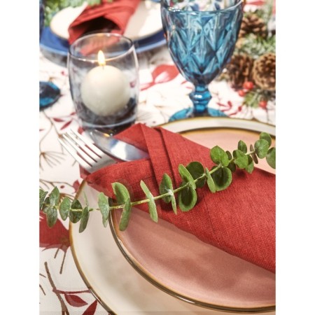 Serving napkin Waxbird, size 40x40 cm, red color-4