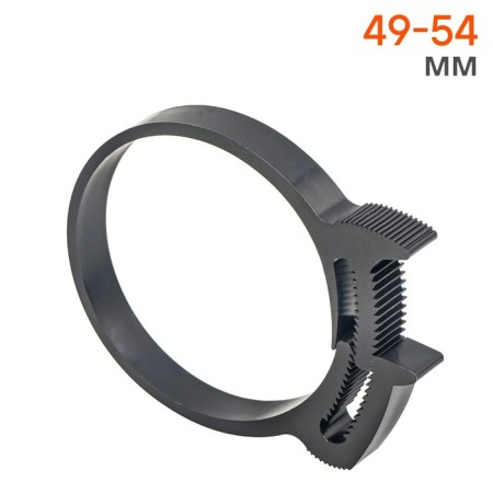 AIRLINE clamp, 49-54/9 mm, power gear castle, plastic P66, black-1