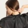 Pelerina hairdresser, with hook, black color
