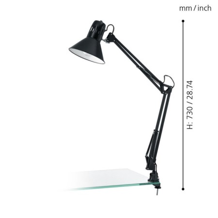 FIRMO 1x40W table lamp E27, black 73x73 cm-2