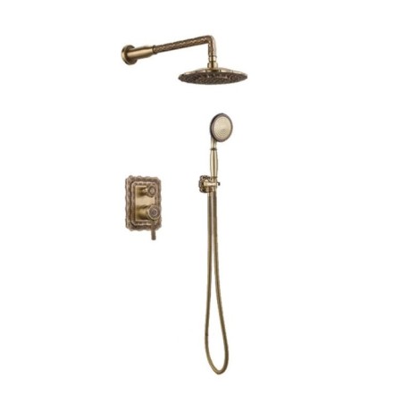 Bronze de Luxe 10138DF shower system, without spout, tropical shower, hidden installation, brass 414233
