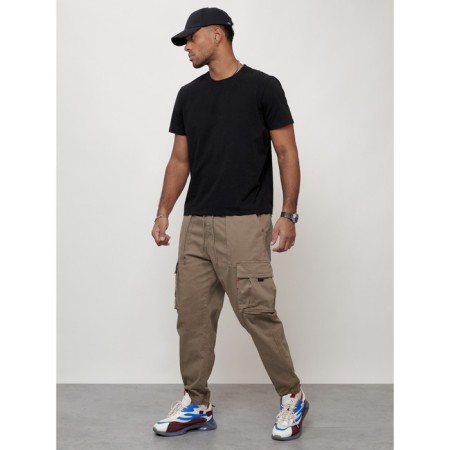 Cargo jeans men, size 44, beige color-9