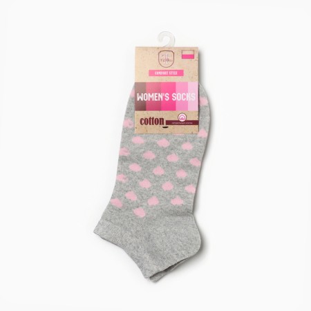 Women's socks "hearts, gray color, rr 23-25-2