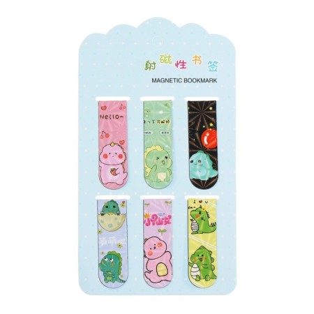 A set of magnetic bookmark for books Calligrata 6 pieces, "Dragons", mix-6
