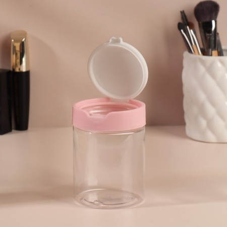 Organizer for storage, with a lid, D 7 × 9 cm, 280 ml, white/pink color-2