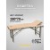 Cosmetological couch with a face-stro-stroong face opening, three-section, size 190 × 70 × 73 cm, beige color