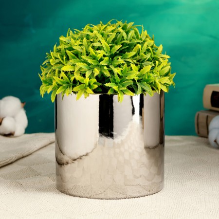 Kashpo "Light" silver, 12x12x11cm
