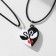 Kuulons "Uzolnutor" on the magnet, swans in the heart, black and white color, 40 cm