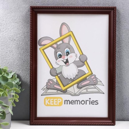 Photo frame plastic L-1 21x30 cm nut (plastic screen)