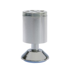 The support is furniture, adjustable, aluminum, d = 50 mm, h = 100 mm, matte chromium color