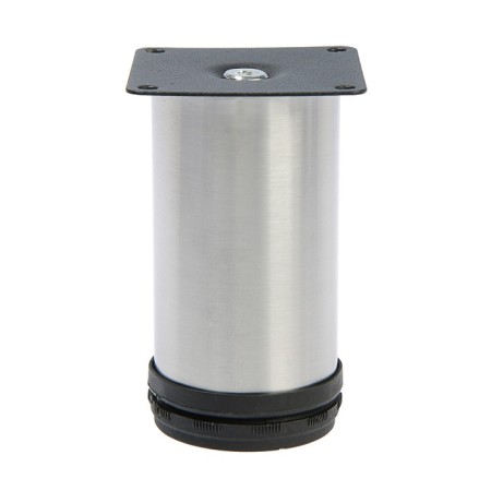 Furniture support, adjustable, d = 50 mm, h = 100 mm, color satin nickel