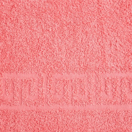 Terry towel with a Greek border 70x140 cm, Sunkist Coral, cotton 100%, 430g/m2-2