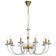 Crystal Crystal Chandelier Glass 10XE14 40W, size 85x85x61-97 cm, bronze color