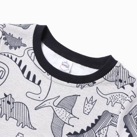 Pajamas for a boy, color gray melange, height 116 cm-1