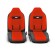 Autoshekhli university Autoprofi Comfort, COM-1105H BK/RD (M), velor, a set of 11 objects, black/red color