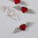 Decor for creativity Metal "Red Heart Wings" silver enamel 5.3x1.8 cm