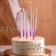 Candles in the cake "Royce. Gradient", 6 pcs, high, 13 cm, purple, pink, silver