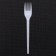 Set of plastic disposable forks, 16.5 cm (± 1 cm), 12 pcs, white color