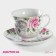 Tea couple ceramic shares “Tomic rose”, 2 items: a cup 250 ml, a saucer d = 14 cm