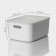 Storage container with lid LADOM "Elistic", 36.5 × 26 × 16 cm, white color