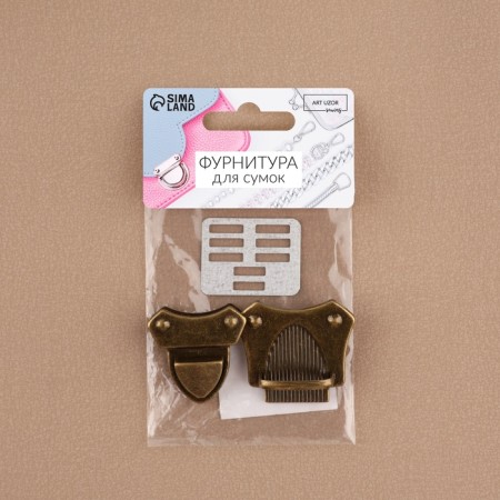 Bag -4.2 cm fastener, bronze color-6