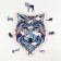 Puzzle wooden figured "Wolf", in the frame