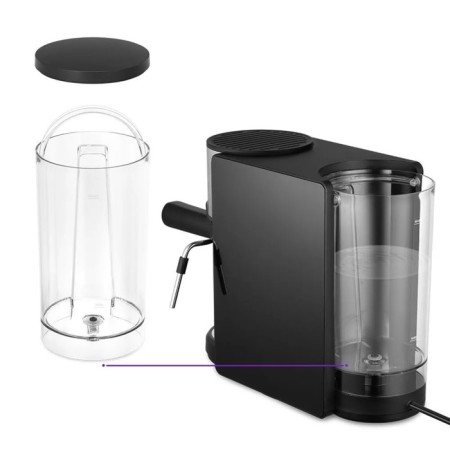 Coffee machine KitFort KT-7137, Rozhkova, 1150 watts, 1.3 l, cappuccino, black-silver-silver-6