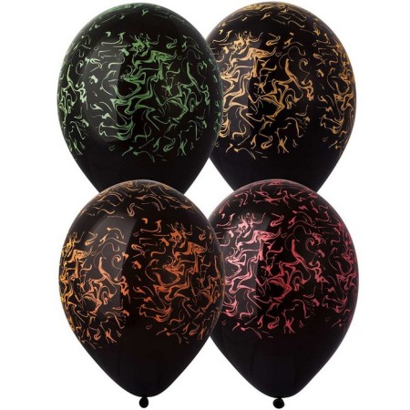 Shar Latex 14 "Silkography", 25 pcs., Black, mix
