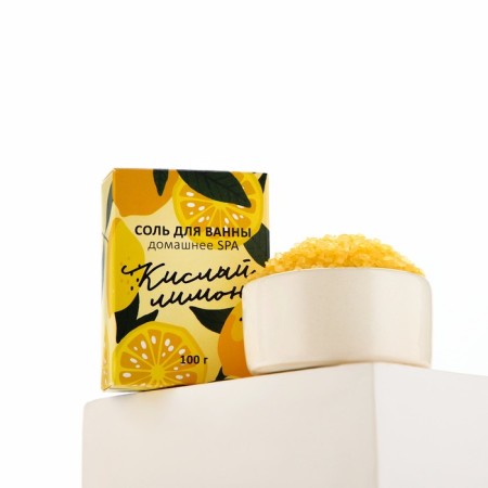 Bath salt, 100 g, aroma of lemon, Beauty Fox-3
