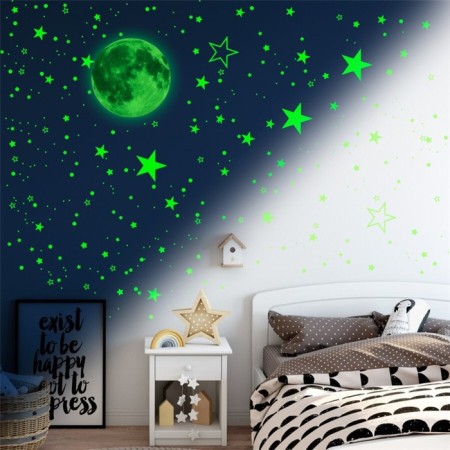 A set of luminous decor "butterflies" 6 pcs., Green, 7 × 5.5 × 5 cm, mix-2