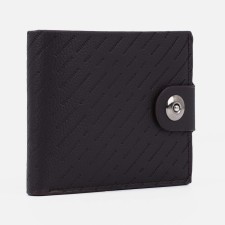 Male purse on a magnet, department for bills, for coins, for maps, dark brown color